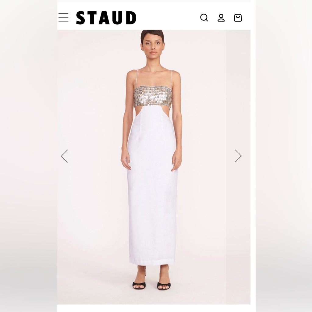 Staud Jada White Dress Size 4.